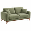 2-Sitzer Sofa 180 x 90 x 85 cm Grün Stoff Holzbeine Skandinavischer Stil